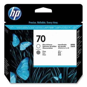 HP 70 Gloss Enhancer & Gray Printhead