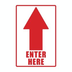 Enter Here with white back