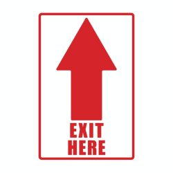 Exit Here with white back