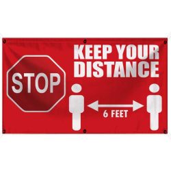 Stop Keep Your Distance 18x30 WEB