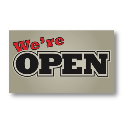 We're Open